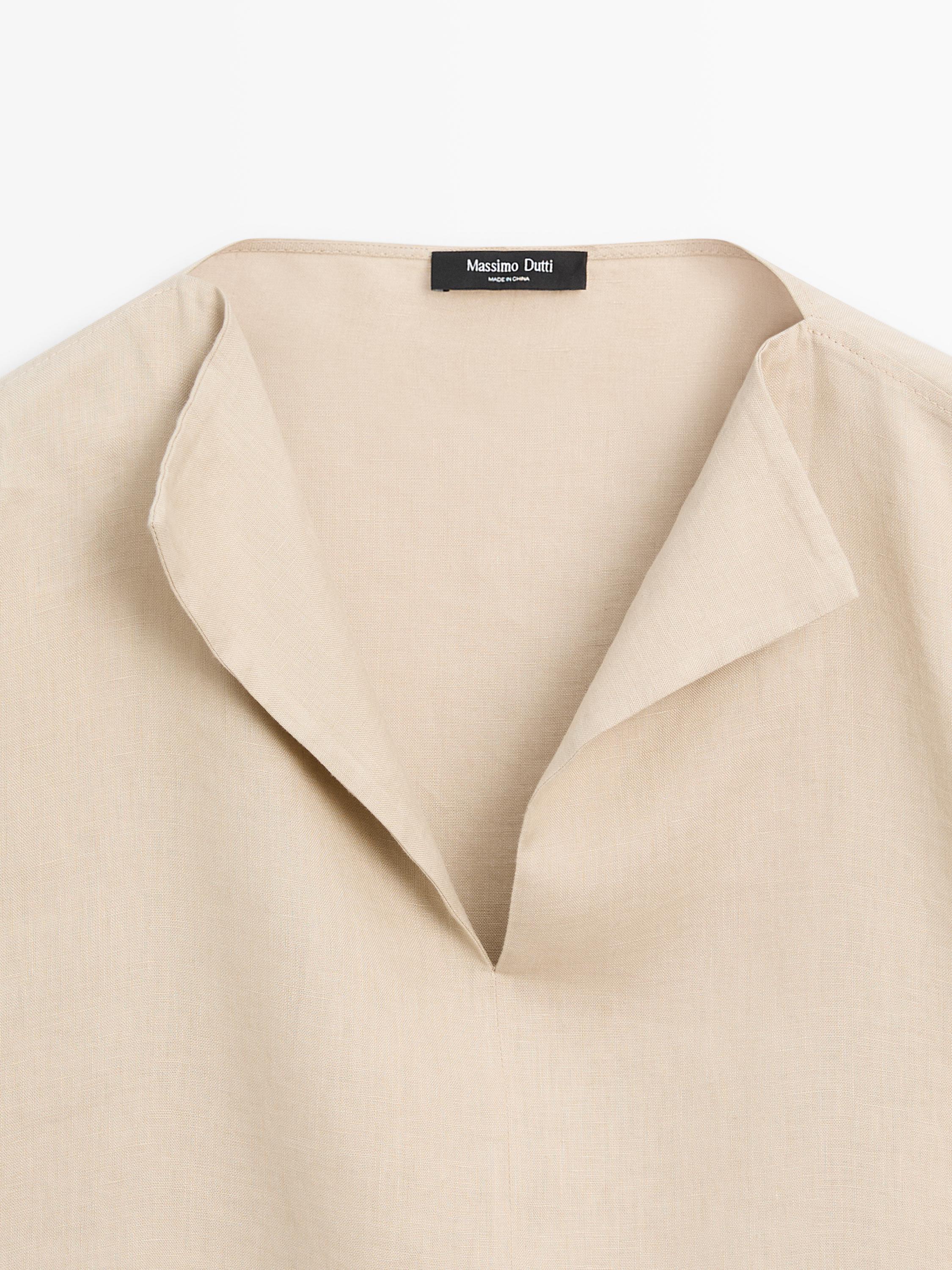 Flowing 100% linen blouse